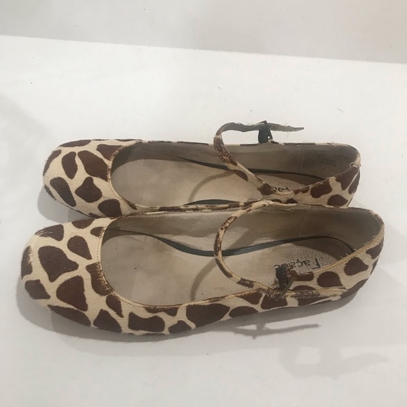 Facade Cow hide natural size 8 M Mary Jane flats - Picture 6 of 8
